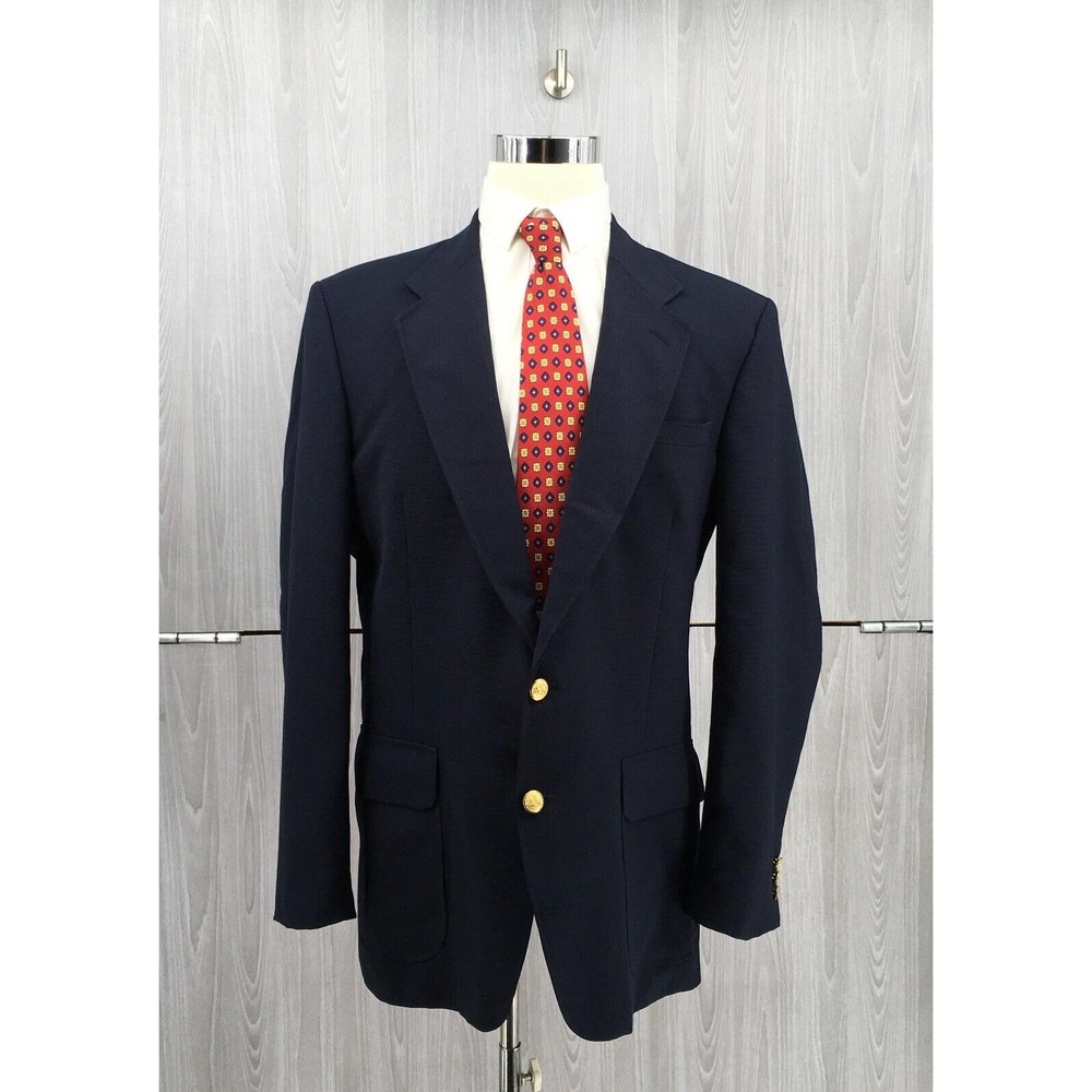 Stafford Mens Gold Button Blazer Size‎ 42L